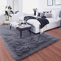 Soft Plush Furry Area Rug for Bedroom Living Room