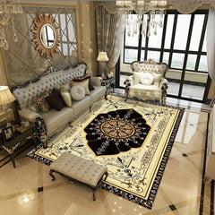 Vintage Floral Area Rug with Anti Slip TPR Backing for Living Room