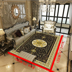 Vintage Floral Area Rug with Anti Slip TPR Backing for Living Room