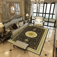 Vintage Floral Area Rug with Anti Slip TPR Backing for Living Room