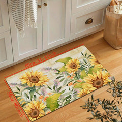 Sunflower Kitchen Floor Mat Soft Waterproof Machine Washable