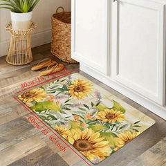 Sunflower Kitchen Floor Mat Soft Waterproof Machine Washable