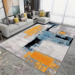 Nordic Abstract Ink Pattern Floor Mat for Home Decor