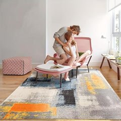 Nordic Abstract Ink Pattern Floor Mat for Home Decor