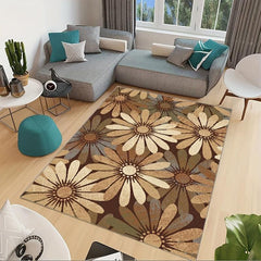 Modern Floral Area Carpet Anti-Skid Waterproof for Living Room Kitchen Bedroom