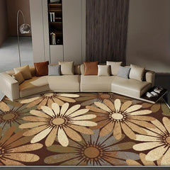 Modern Floral Area Carpet Anti-Skid Waterproof for Living Room Kitchen Bedroom