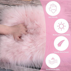 Soft Faux Fur Seat Cover for Living Room and Bedroom Shaggy Fur Rug