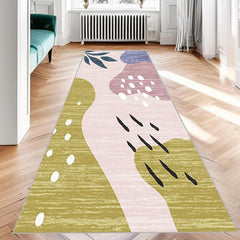 Abstract Long Carpet for Dining Living Bedrooms - Machine Washable Anti Slip