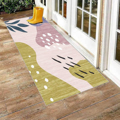 Abstract Long Carpet for Dining Living Bedrooms - Machine Washable Anti Slip