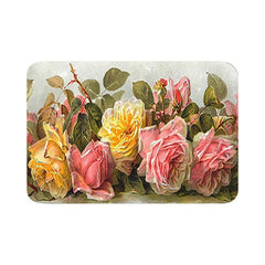 Soft Thick Kitchen Floor Mat Non-slip Floral Mat Waterproof
