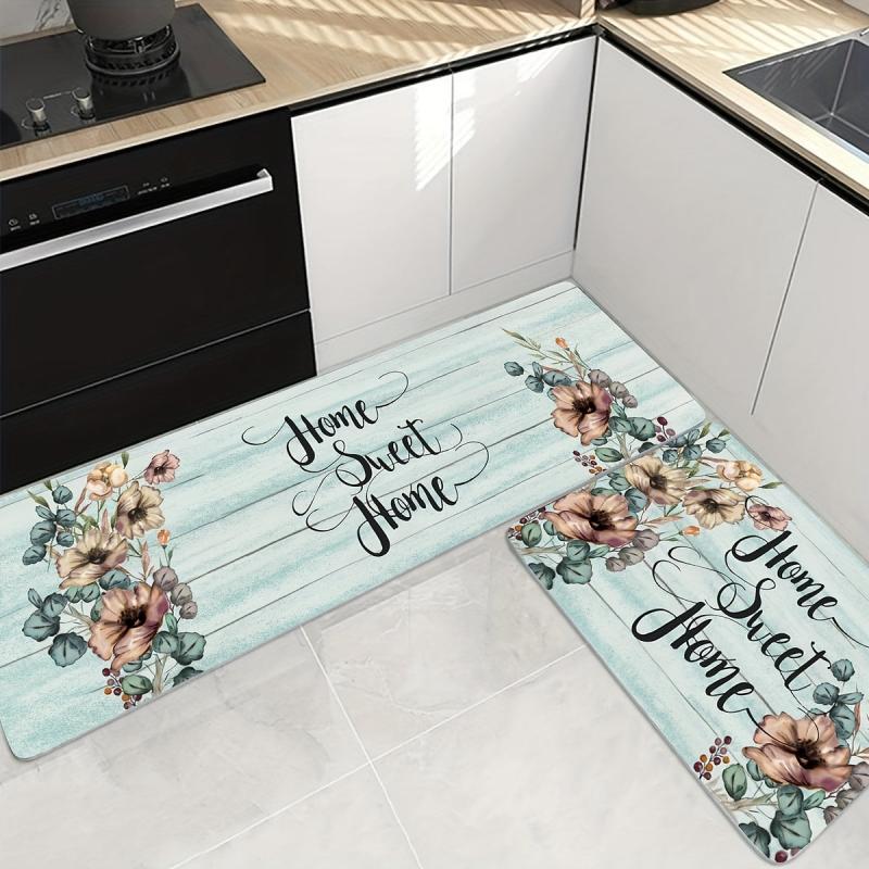 Anti Fatigue Kitchen Mat Slip Resistant Polyester Carpet Absorbent Bath Foam Mat