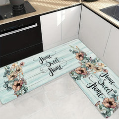 Anti Fatigue Kitchen Mat Slip Resistant Polyester Carpet Absorbent Bath Foam Mat