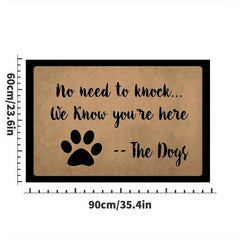 No Need To Knock Welcome Mat - Non Slip & Machine Washable