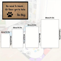 No Need To Knock Welcome Mat - Non Slip & Machine Washable
