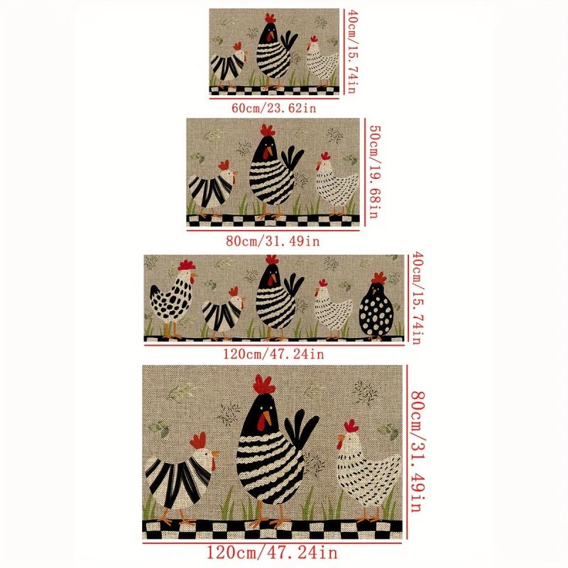 Chicken Kitchen Floor Mat Non-slip Waterproof Doormat