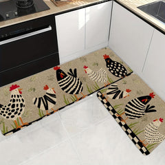 Chicken Kitchen Floor Mat Non-slip Waterproof Doormat