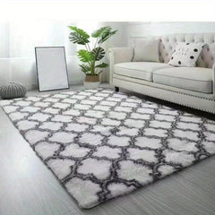 Plush Shag Area Rug Tie Dyed Fluffy Shaggy Floor Carpet