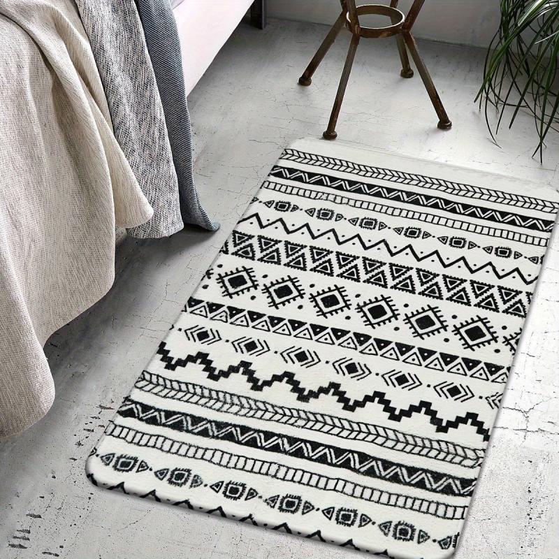 Boho Geometric Washable Area Rug Non Slip Soft Floor Carpet for Bedrooms