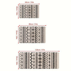 Boho Geometric Washable Area Rug Non Slip Soft Floor Carpet for Bedrooms