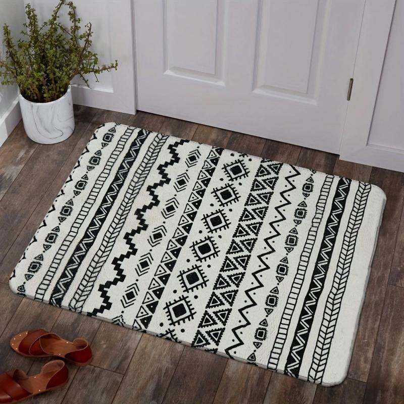 Boho Geometric Washable Area Rug Non Slip Soft Floor Carpet for Bedrooms