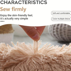 3pcs Pink Fluffy Bath Rug Set Anti-slip Absorbent Floor Mat