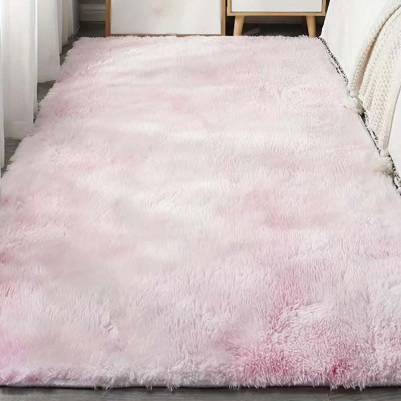 Ultra Soft Plush Area Rug 2.6X5.25ft Tie Dyed Shaggy Fluffy Carpet