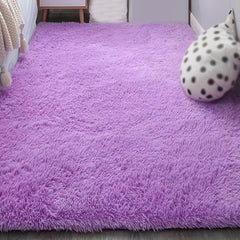 Ultra Soft Plush Area Rug 2.6X5.25ft Tie Dyed Shaggy Fluffy Carpet