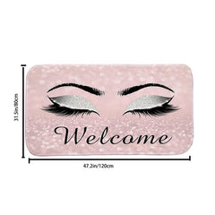 Eyelash Print Floor Mat Modern Bedroom Rug Non Slip Dust Resistent Indoor Carpet