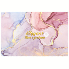 Marble Pattern Bath Rug Soft Non Slip Quick Dry Bath Mat