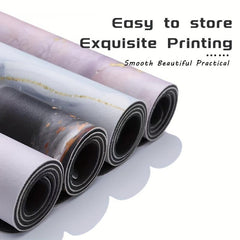 Marble Pattern Bath Rug Soft Non Slip Quick Dry Bath Mat