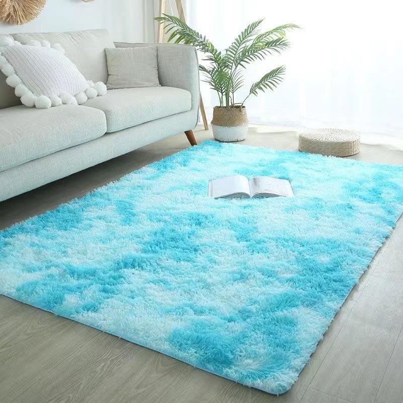 Tie Dye Plush Fabric Floor Mat Area Rug Home Decor