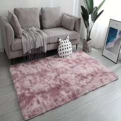 Tie Dye Plush Fabric Floor Mat Area Rug Home Decor