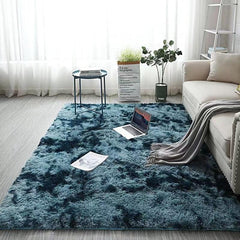 Tie Dye Plush Fabric Floor Mat Area Rug Home Decor