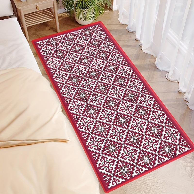 Crystal Velvet Short Hair Rug Morocco Long Corridor Rug Bedroom Bedside Rug