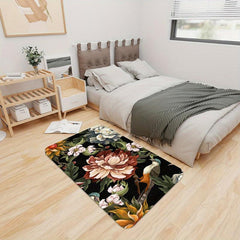 3D Flower Bird Print Floor Mat Non Slip Mat