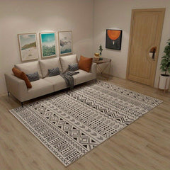 Modern Abstract Area Rugs Soft Velvet Carpet TPR Anti-slip Bottom
