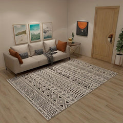 Modern Abstract Area Rugs Soft Velvet Carpet TPR Anti-slip Bottom