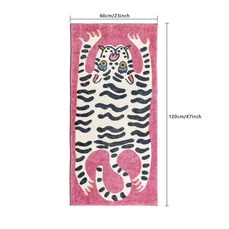 Leopard Bedroom Mat Non slip Indoor Carpets Soft Bedside Rugs Decor