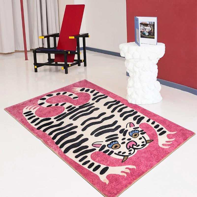 Leopard Bedroom Mat Non slip Indoor Carpets Soft Bedside Rugs Decor