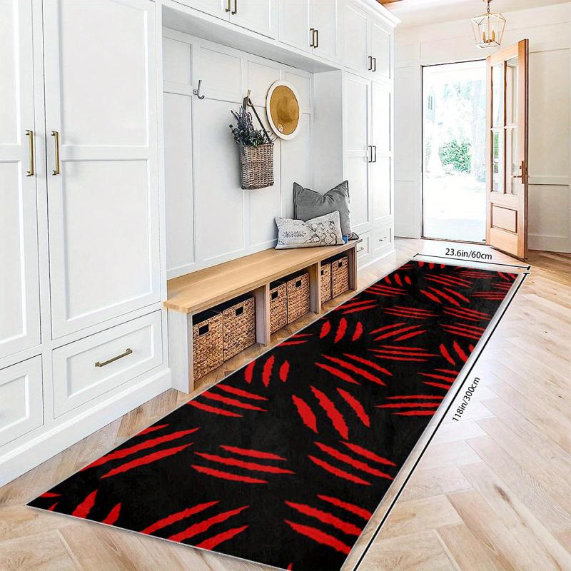 Non Slip 2'X10' Runner Rug for Hall Living Room, Machine Washable Stair Carpet