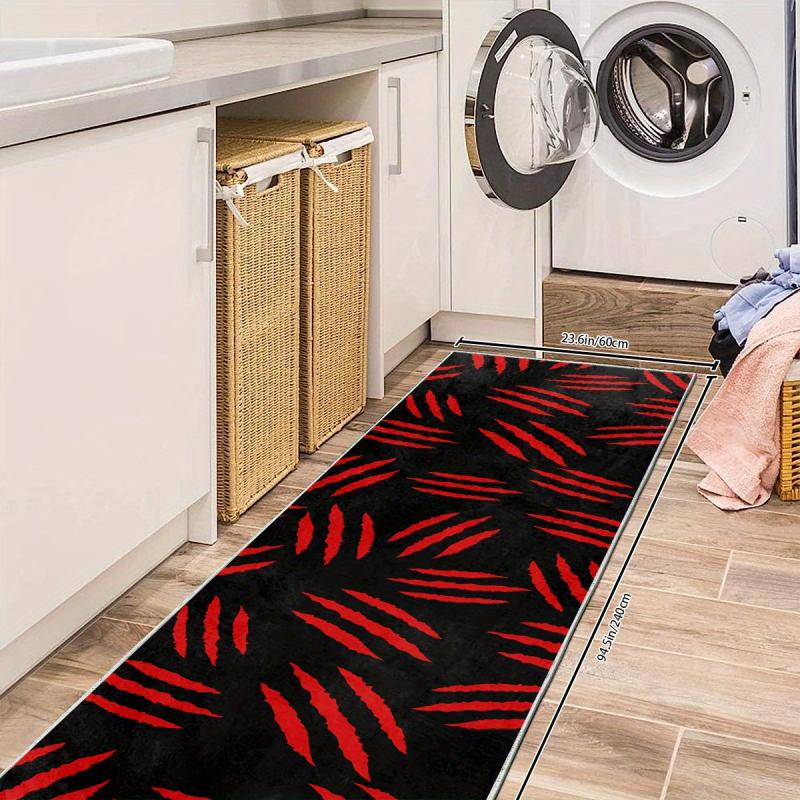 Non Slip 2'X10' Runner Rug for Hall Living Room, Machine Washable Stair Carpet