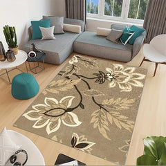 Distressed Floral Area Rug Anti Slip Waterproof Easy to Maintain