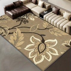 Distressed Floral Area Rug Anti Slip Waterproof Easy to Maintain