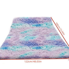 Shaggy Tie Dye Rugs for Girls Room Soft Carpet Fuzzy Fluffy Rug for Bedroom