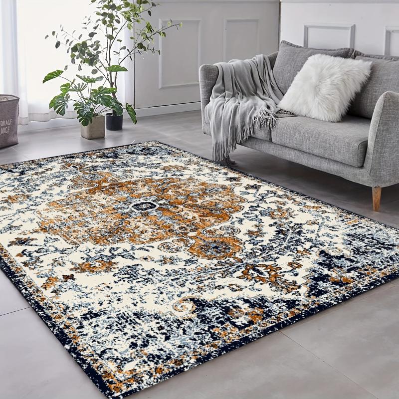 Soft Thickened Area Rug Vintage Boho Anti Fatigue Shaggy Floor Carpet