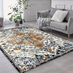 Soft Thickened Area Rug Vintage Boho Anti Fatigue Shaggy Floor Carpet