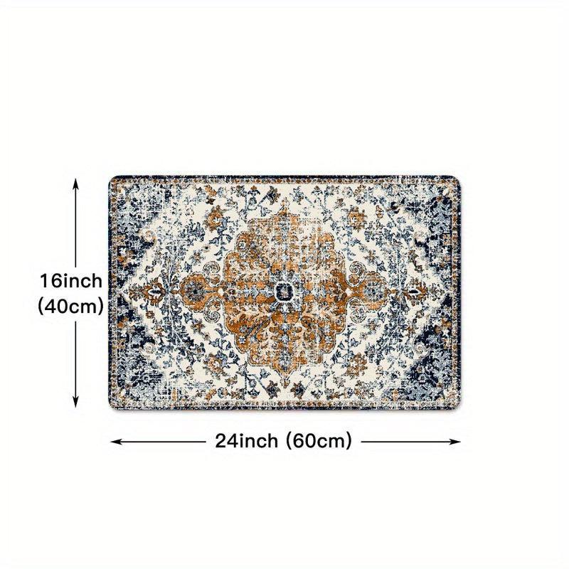 Soft Thickened Area Rug Vintage Boho Anti Fatigue Shaggy Floor Carpet