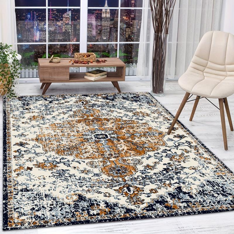 Soft Thickened Area Rug Vintage Boho Anti Fatigue Shaggy Floor Carpet