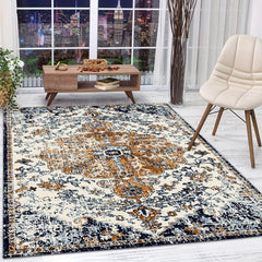 Soft Thickened Area Rug Vintage Boho Anti Fatigue Shaggy Floor Carpet