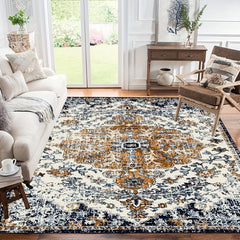 Soft Thickened Area Rug Vintage Boho Anti Fatigue Shaggy Floor Carpet